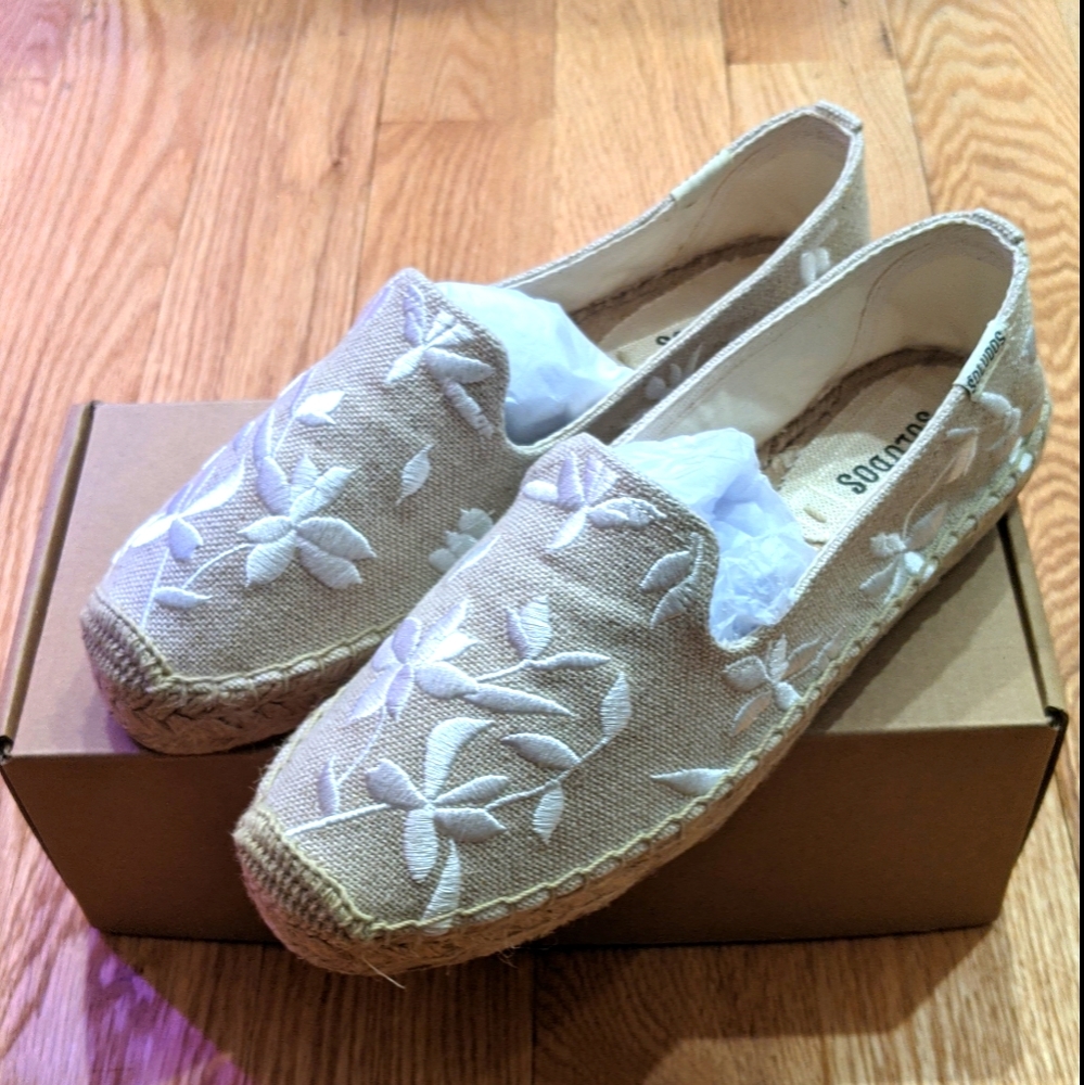 Soludos embroidered espadrille - size 7.5